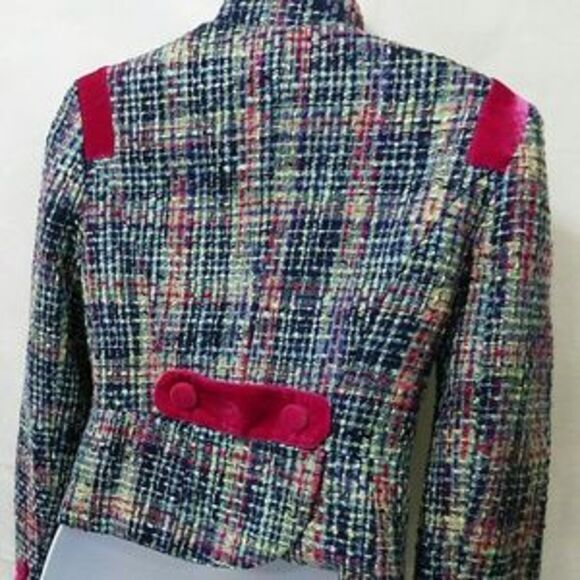 Kenzie girl juniors multi color plaid jacket coat - Picture 4 of 4